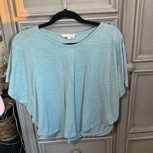 Light Blue Yoga Tee **made with organic cotton**